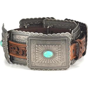 ARIAT Women’s Turquoise Concho Western Belt(Tan)