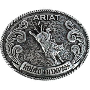 ARIAT Youth Belt Rodeo Champion Buckle with Bull Rider Motif