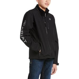 ARIAT boys Logo 2.0 Softshell Jacket(Black/Silver)