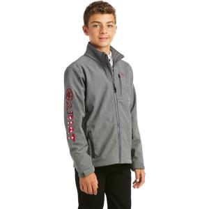 ARIAT boys Logo 2.0 Softshell Jacket(Charcoal/Americana)