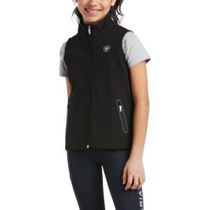 ARIAT boys New Team Softshell Vest(Black)