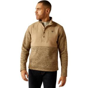 ARIAT mens Caldwell Reinforced Snap Sweater(Chinchilla)