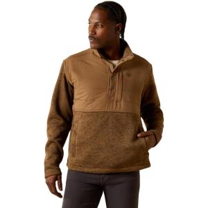 ARIAT mens Caldwell Reinforced Snap Sweater(Khaki)