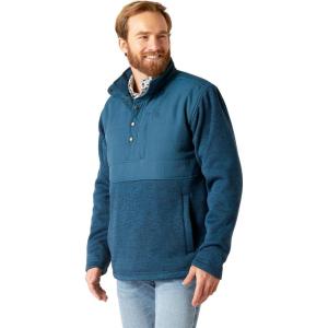 ARIAT mens Caldwell Reinforced Snap Sweater(Majolica Blue)