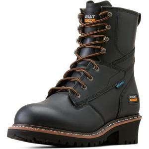 ARIAT mens Logger Shock Shield Waterproof Work Boot(Black)
