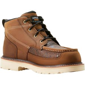 ARIAT mens Rebar Lift Chukka Composite Toe Work Boot(Distressed Brown/Sharkskin Print)