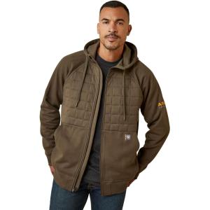 ARIAT mens Rebar Regulator Full Zip Hoodie(Wren)