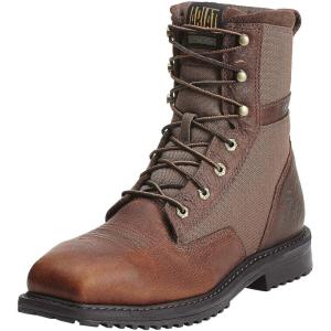 ARIAT mens Rigtek 8″ Wide Square Toe Composite Toe Work Boot(Brown)