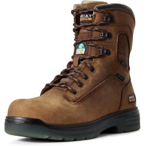 ARIAT mens Turbo 8″ Csa Waterproof Carbon Toe Work Boot(Aged Bark)