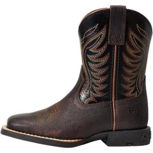 ARIAT unisex-child Amos Western BootWestern Boot(Hand Stained Red – Brown/Black)