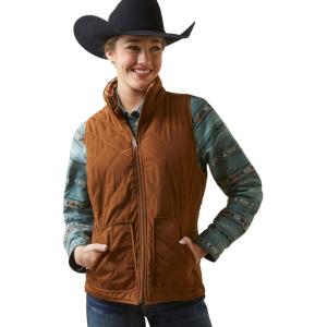 ARIAT womens Dilon Chimayo Vest(Chestnut Horse)