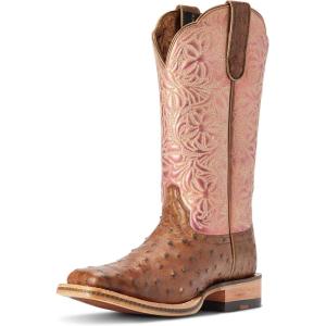 ARIAT womens Donatella Western Boot(Distressed Chocolate Full Quil)