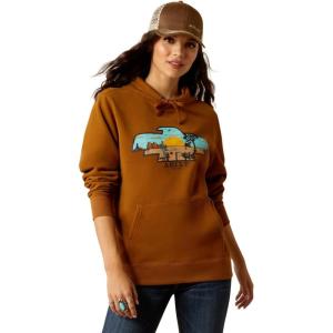 ARIAT womens Horizon Hoodie(Chestnut Horse)