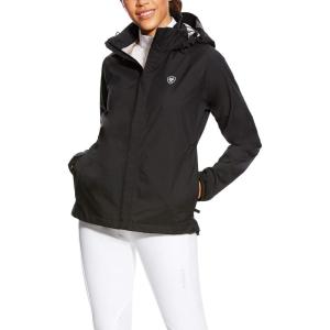 ARIAT womens Packable Waterproof Jacket(Black)