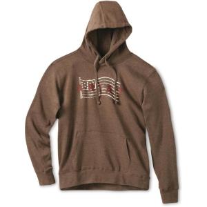 ARIAT womens Real Usa Chest Logo Hoodie(Brown)