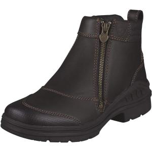 Ariat Barnyard Side Zip Work Boot – Women’s Comfortable Waterproof Boots(Brown)