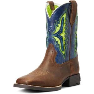 Ariat Children’s Koel Venttek Rust and Daring Indigo Cowboy Boot(Rowdy Rust/Daring Indigo)