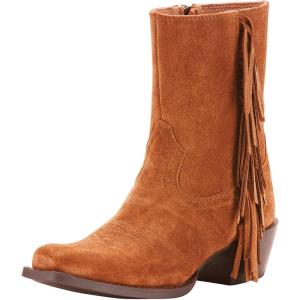Ariat Kids’ Patriot Western Boot(Powder Brown Suede)