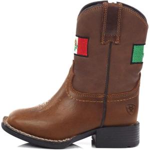 Ariat Lil’ Stompers Briar Boots for Toddlers (Sizes 4-7) – A441002402(Brown/Mexico Flag (Mexico))