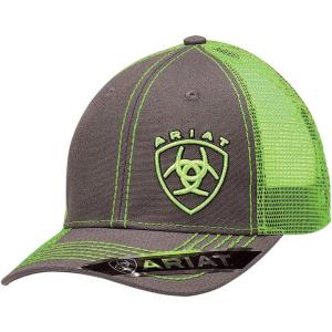 Ariat Men’s Ariat Men’s Gray Heather Cap(Lime Green)