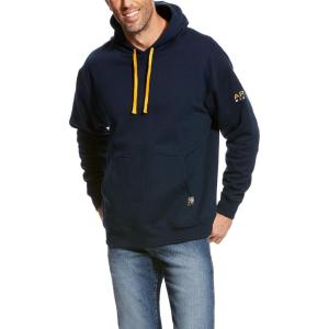 Ariat Men’s Big and Tall REBAR Logo Hoodie(Navy)