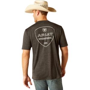 Ariat Men’s Charger Crestline T-Shirt(Charcoal)