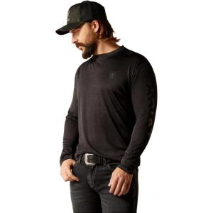 Ariat Men’s Charger Logo T-Shirt(Black Heather/Black)