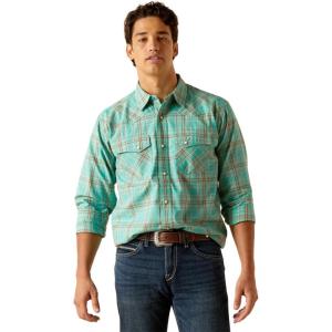 Ariat Mens Holin Retro Fit Shirt(Blue Turquoise)