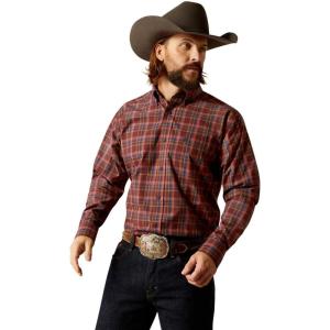 Ariat Men’s Pro Series Gradon Classic Fit Shirt(Dark Red)