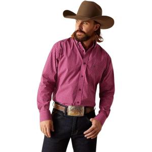 Ariat Men’s Pro Series Gradon Classic Fit Shirt(Magenta Purple)