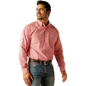 Ariat Men’s Pro Series Gradon Classic Fit Shirt(Red)