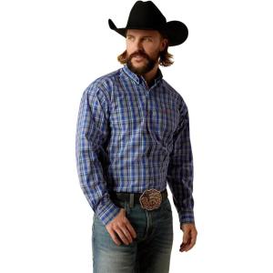 Ariat Men’s Pro Series Gradon Classic Fit Shirt(Royal Blue)