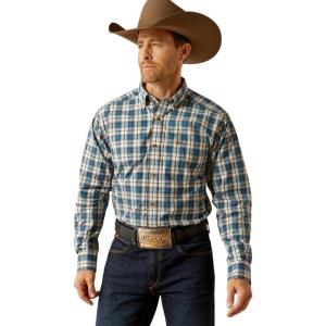 Ariat Men’s Pro Series Gradon Classic Fit Shirt(Teal)