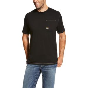 Ariat Men’s Rebar Short Sleeve Crew(Black)