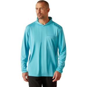 Ariat Mens Rebar Sunblocker Hooded T-Shirt(Maui Blue)
