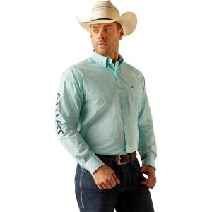 Ariat Men’s Team Gian Classic Fit Shirt(Light Aqua)