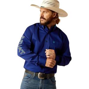 Ariat Men’s Team Logo Twill Classic Fit Shirt(Royal Blue)