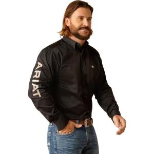 Ariat Men’s Team Logo Twill Fitted Shirt(Black)