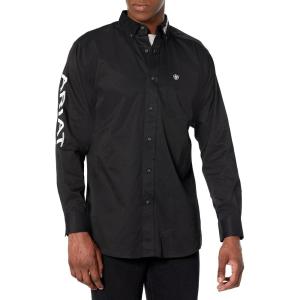 Ariat Men’s Team Logo Twill Fitted Shirt(Black/White)