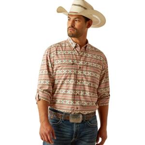 Ariat Mens Ventek Blue Outbound Shirt(Baked Clay)