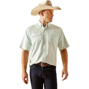 Ariat Mens Ventek Blue Outbound Shirt(Bleached Aqua)