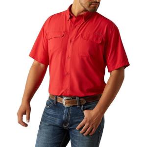 Ariat Mens Ventek Blue Outbound Shirt(Haute Red)