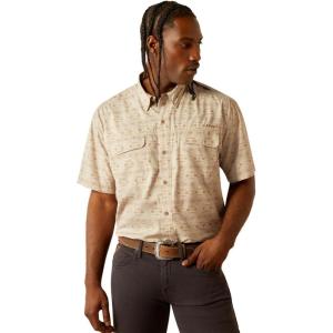 Ariat Mens Ventek Blue Outbound Shirt(Taupe Grey)
