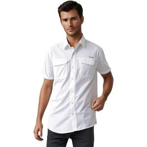 Ariat Mens Ventek Blue Outbound Shirt(White)