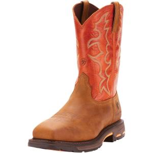 Ariat Men’s Workhog Pull-On Work Boot(Earth/Brick)