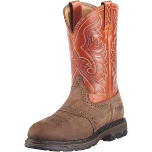 Ariat Men’s Workhog Pull-on H2O Composite Toe Work Boot(Dark Earth/Brick)