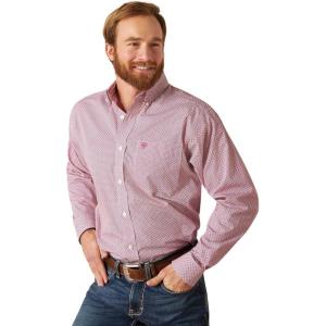 Ariat Men’s Wrinkle Free Vince Classic Fit Shirt(White)