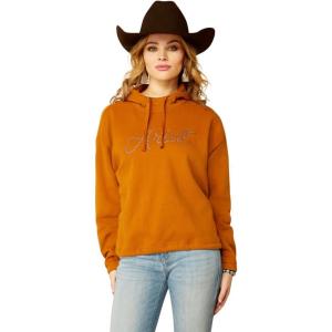 Ariat (WSL Womens Black Leopard Essential Hoodie(Roasted Pecan)