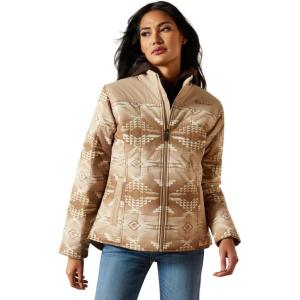 Ariat (WSL Womens Serrano Southwest REAL Crius Jacket(Savannah Tan/Dune Print)