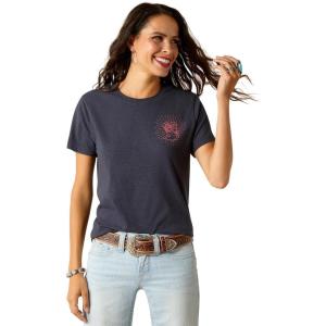 Ariat Womens Ariat Denim Label T-Shirt(Admiralty Blue Heather)